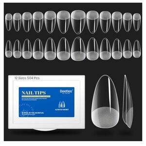 Beetles Clear Nail Tips Set-Short Almond